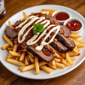 Loaded Chips with Beef Brisket + Coke